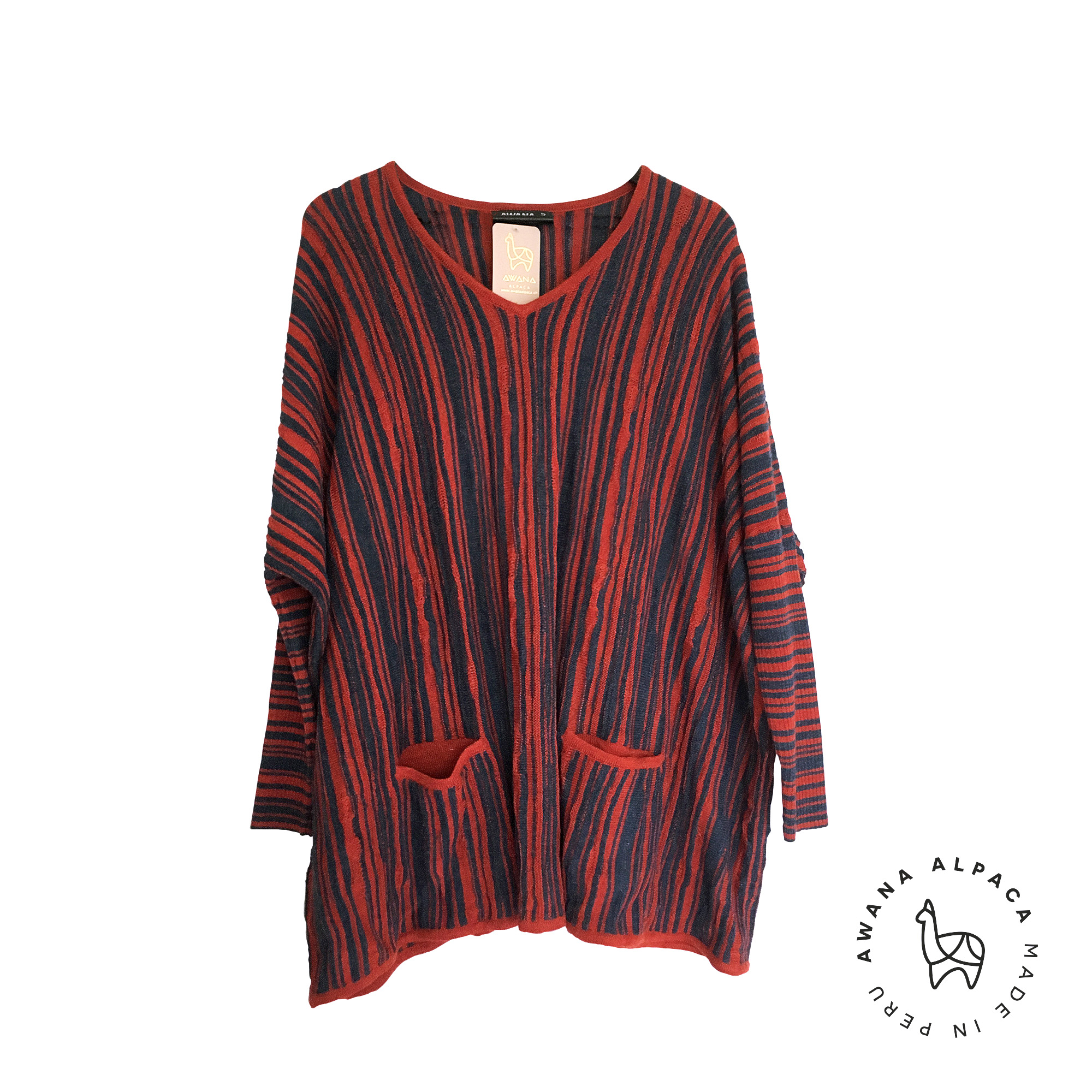Pull Poncho Blue & Orange - Image 2