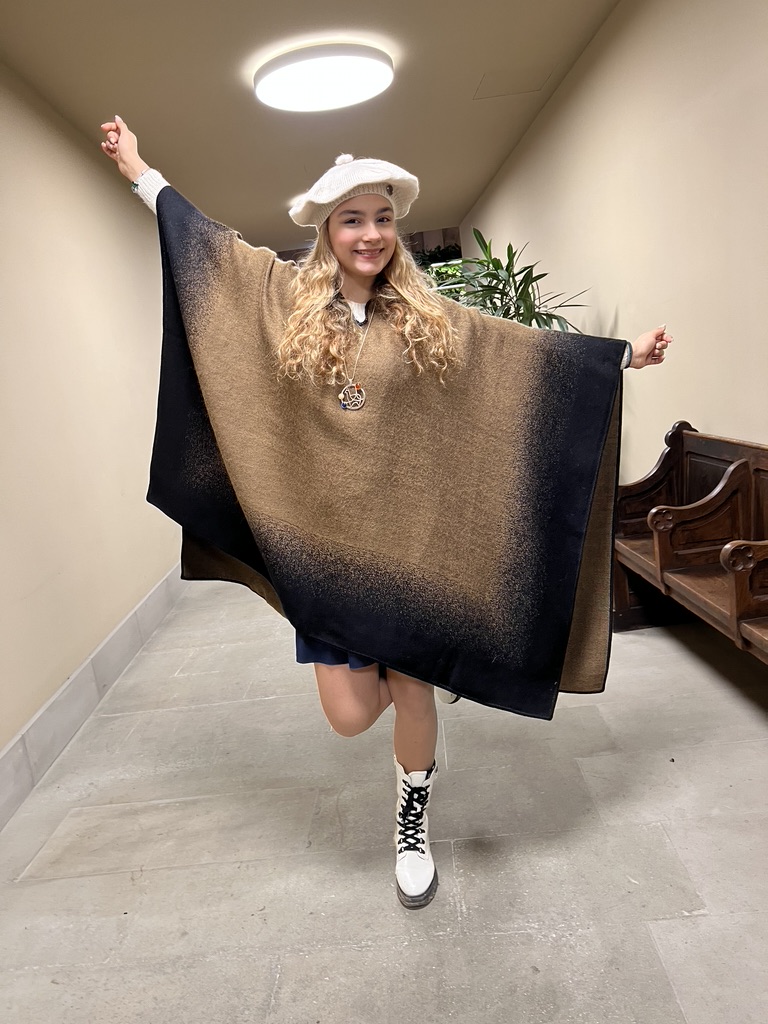 Poncho degrade Brown & Black - Image 3
