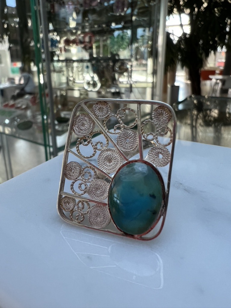 Filigree Andean Opal ring