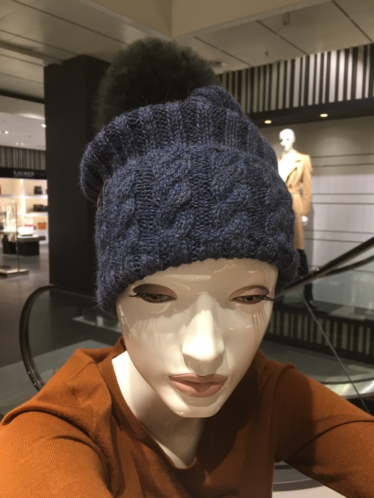 Beanie Blue jean & pompon - Image 2