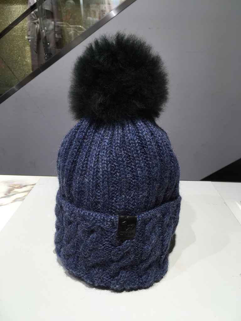 Beanie Blue jean & pompon