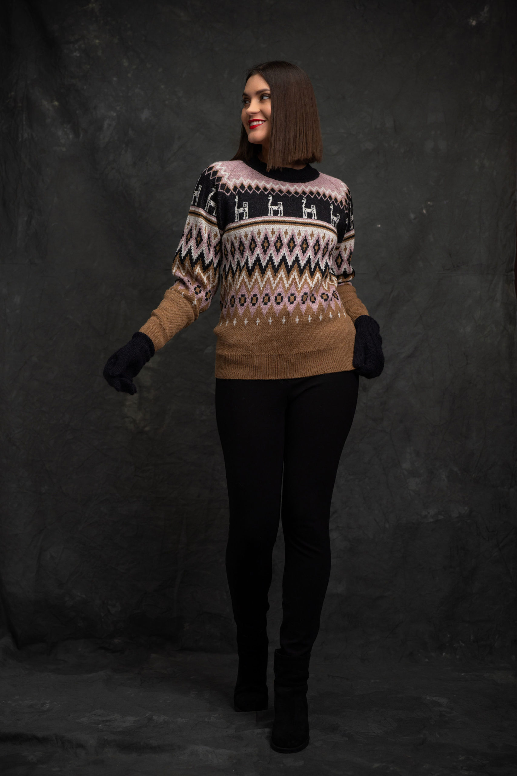 Baby Alpaca Sweater LLAMAS