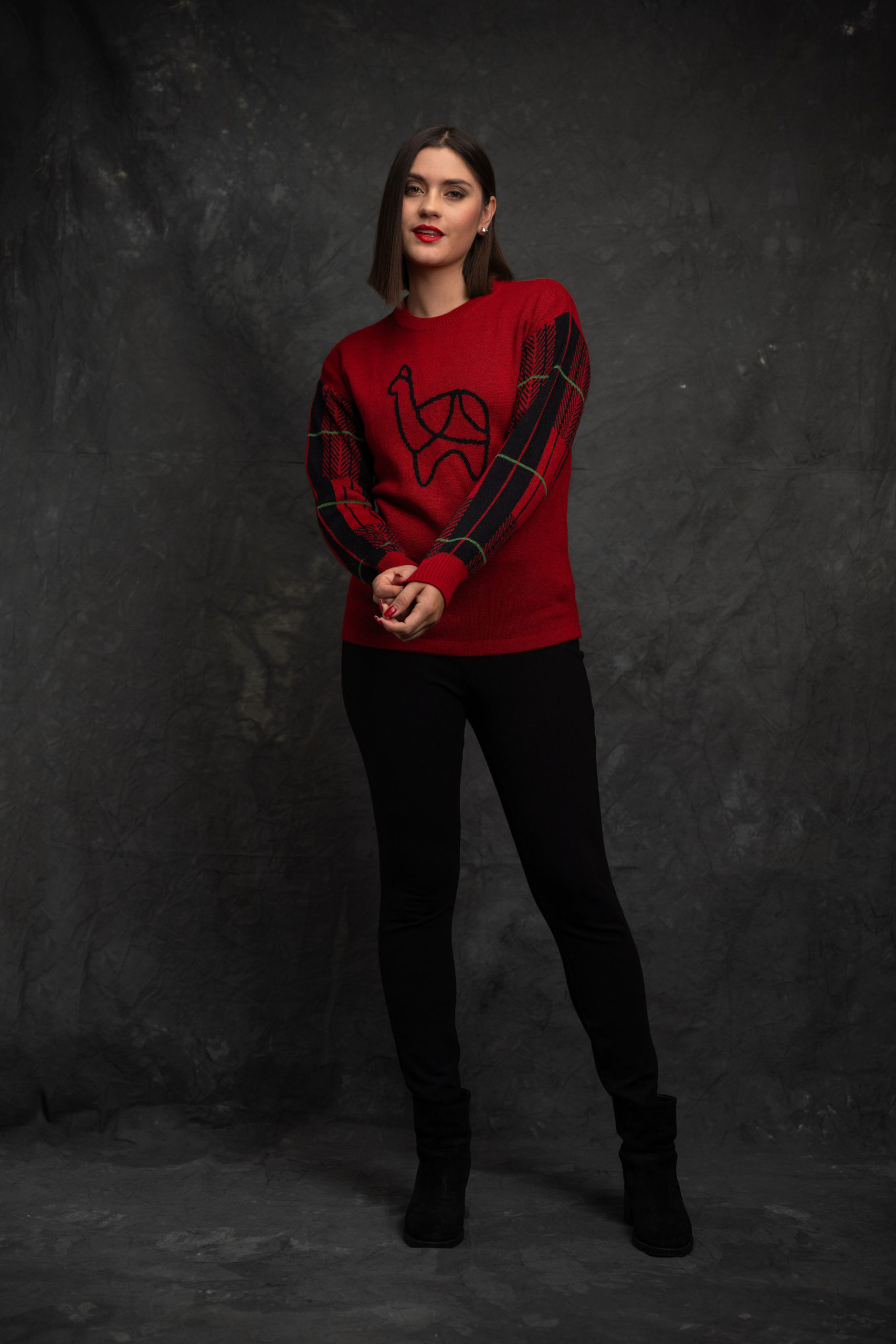 AWANA Alpaca RED Sweater - Image 2