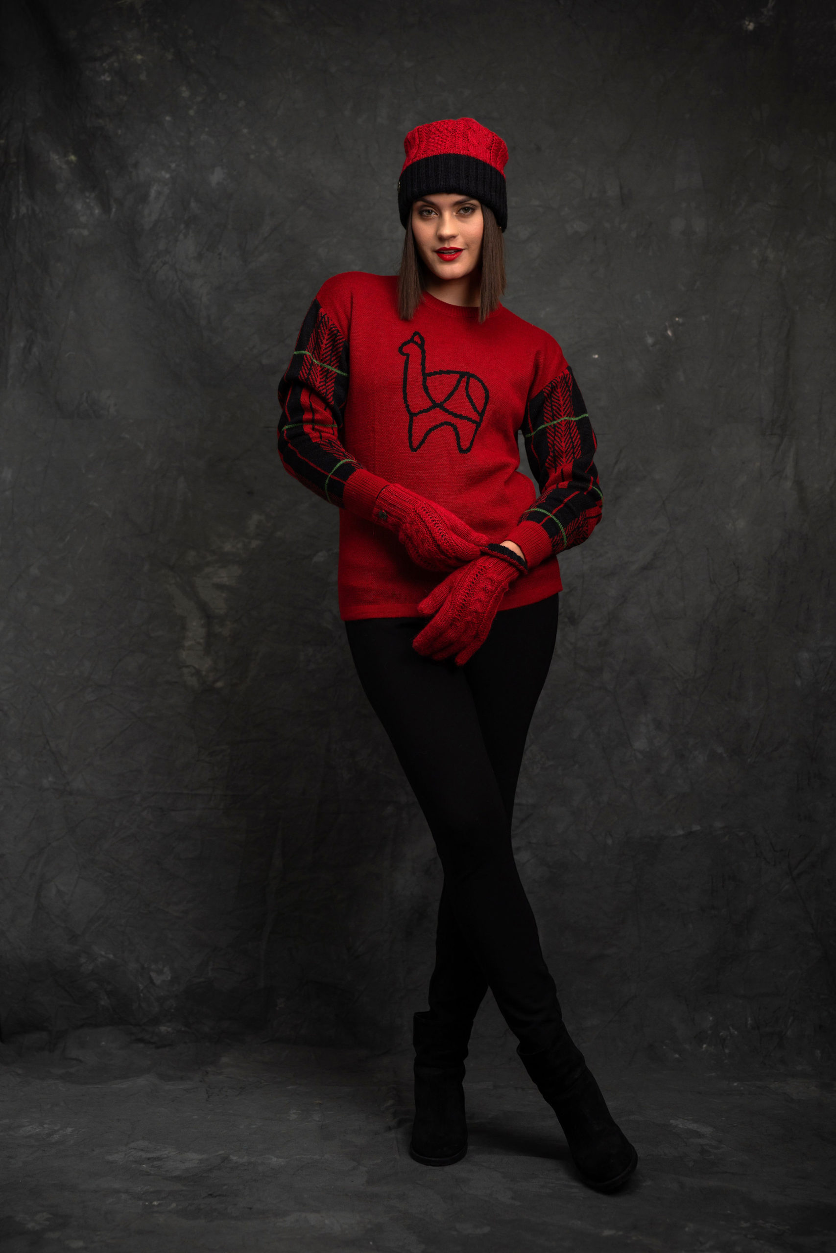 AWANA Alpaca RED Sweater - Image 3