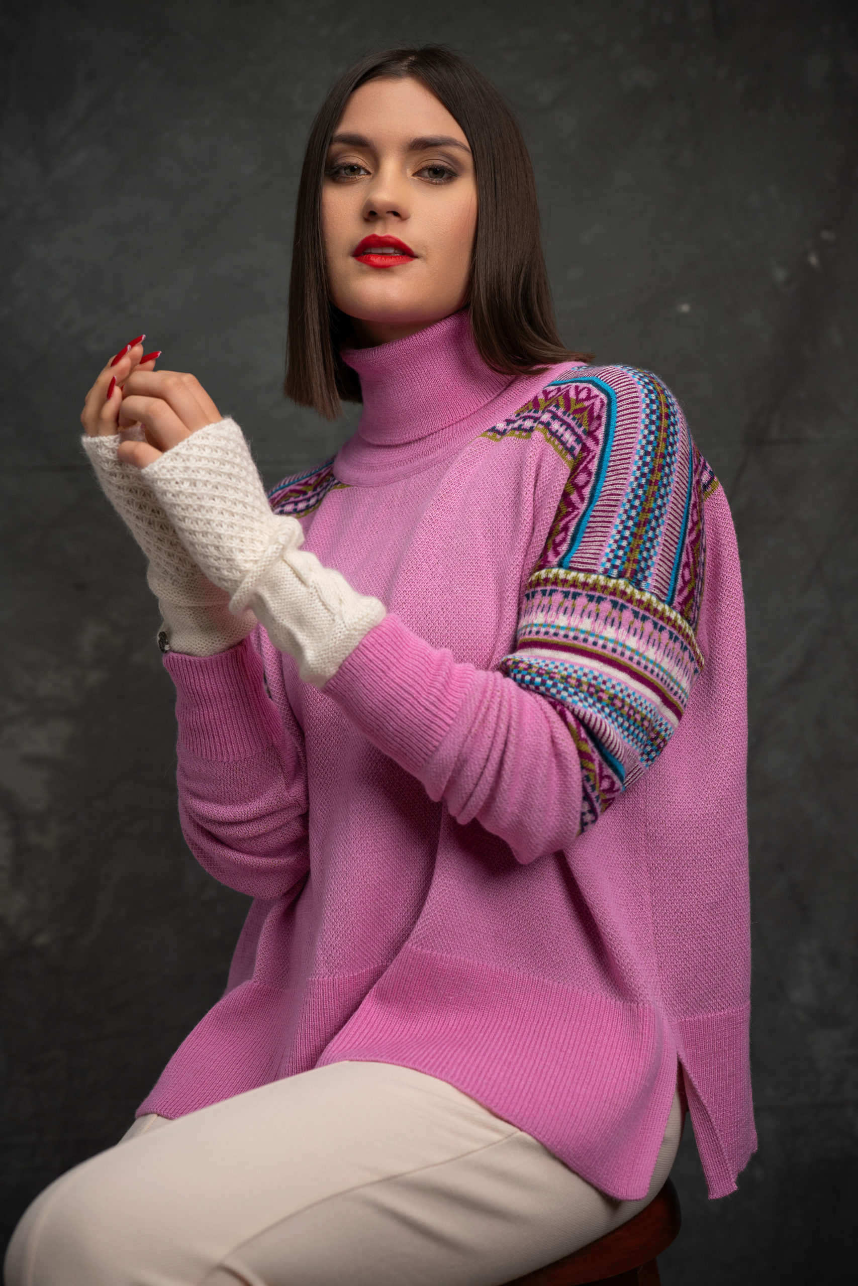 Alpaca Pull Megève Pink