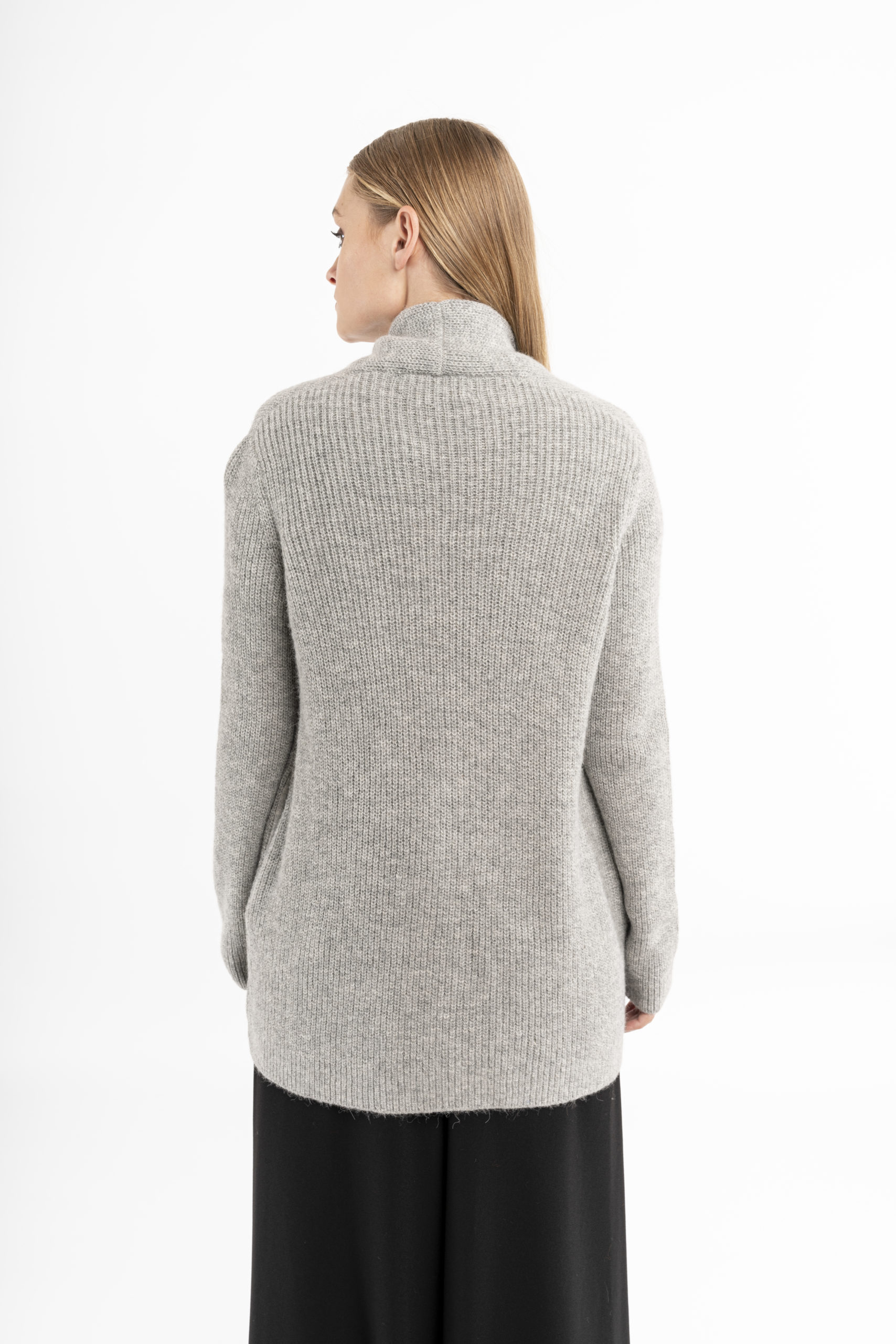 Baby Alpaca Cardigan Silver - Image 4