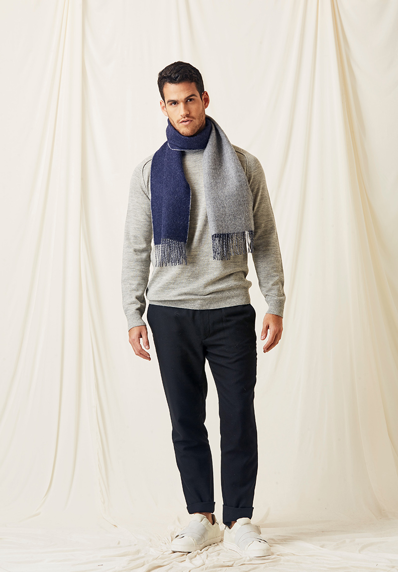 Blue & Gray scarf DIEGO