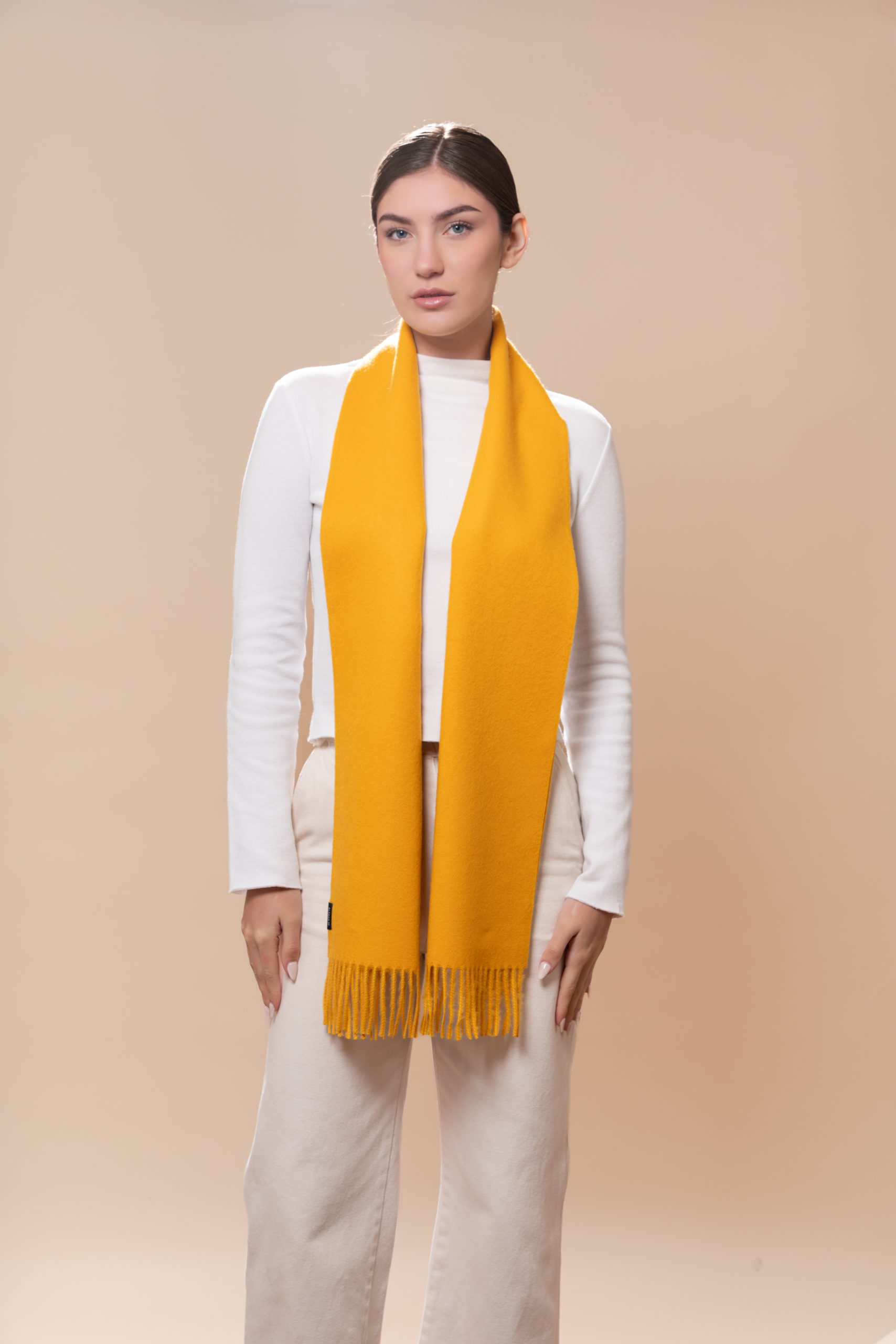 Baby Alpaca Scarf yellow - Image 2