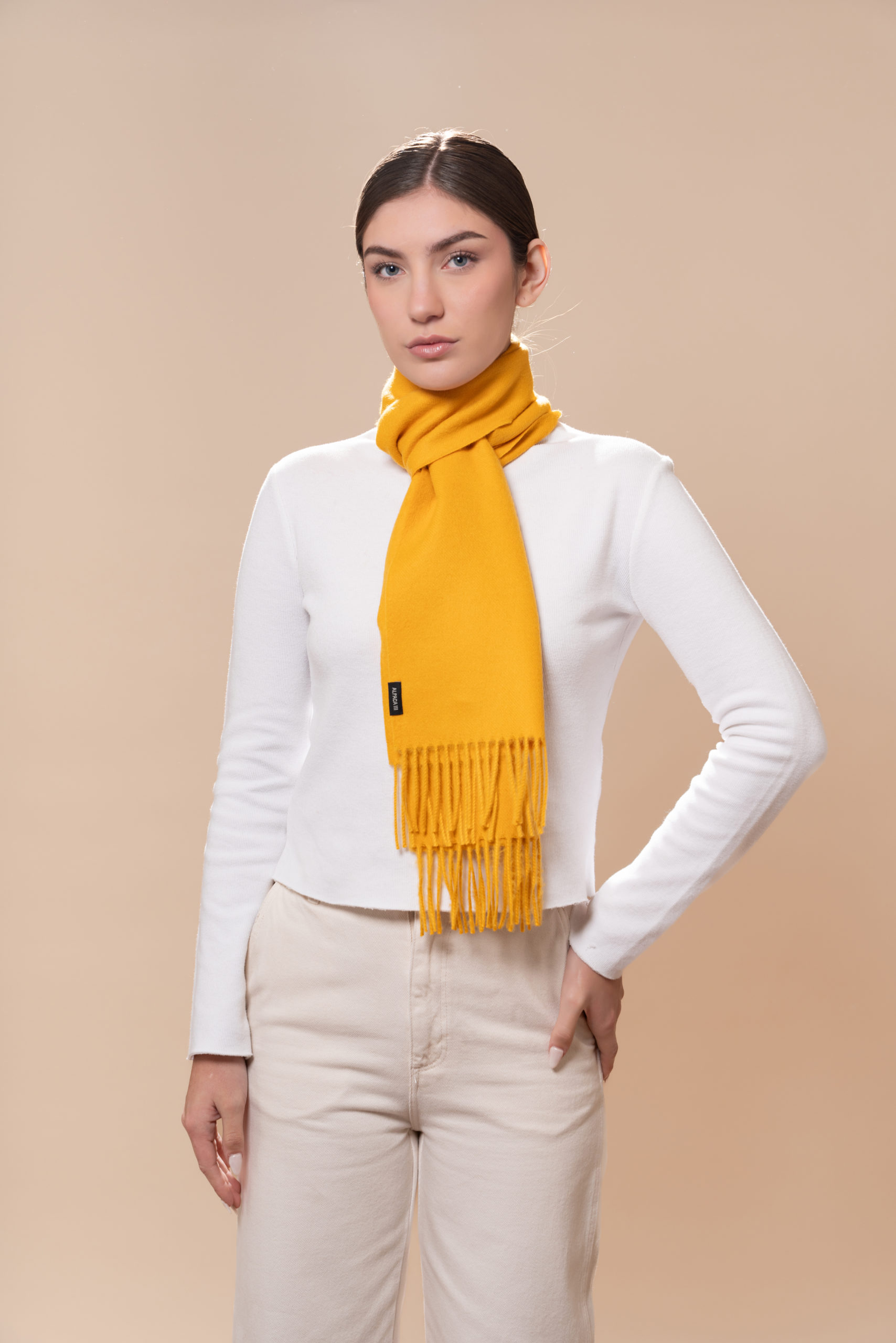 Baby Alpaca Scarf yellow