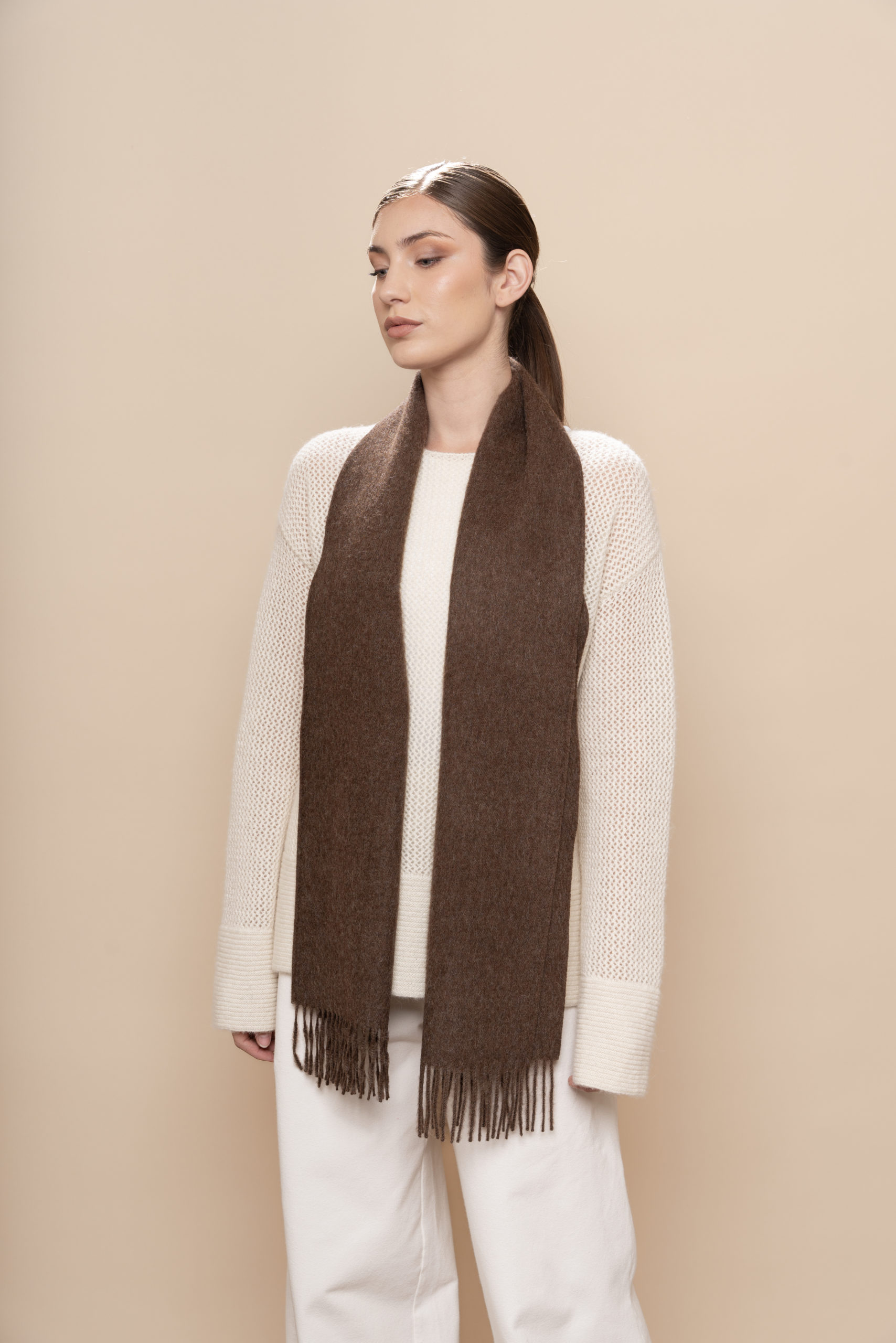 Baby Alpaca Scarf Chocolate