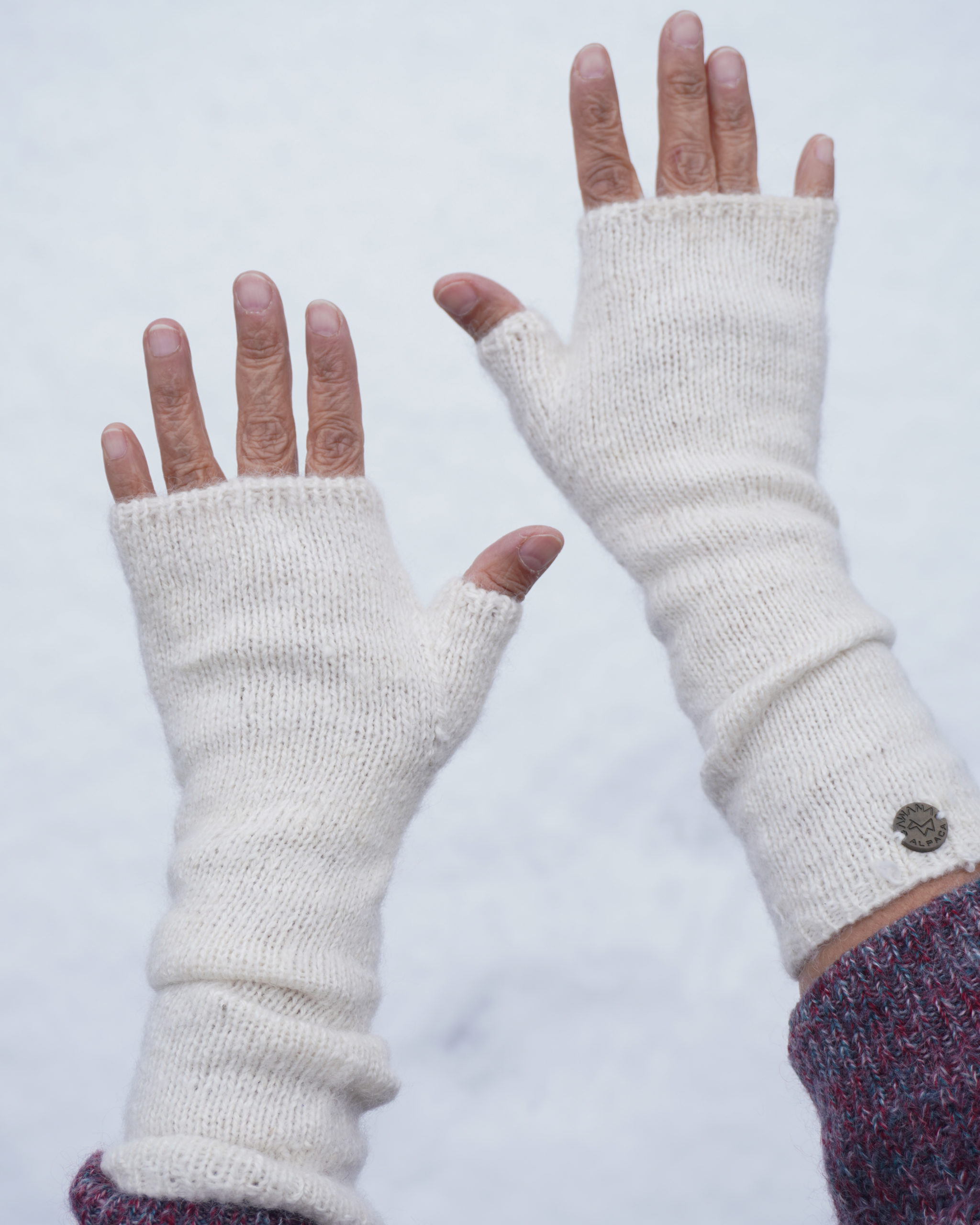 Mittens White Bio Alpaca