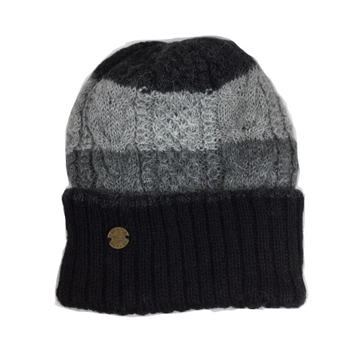 Reversible beanie Black & Gray Lines