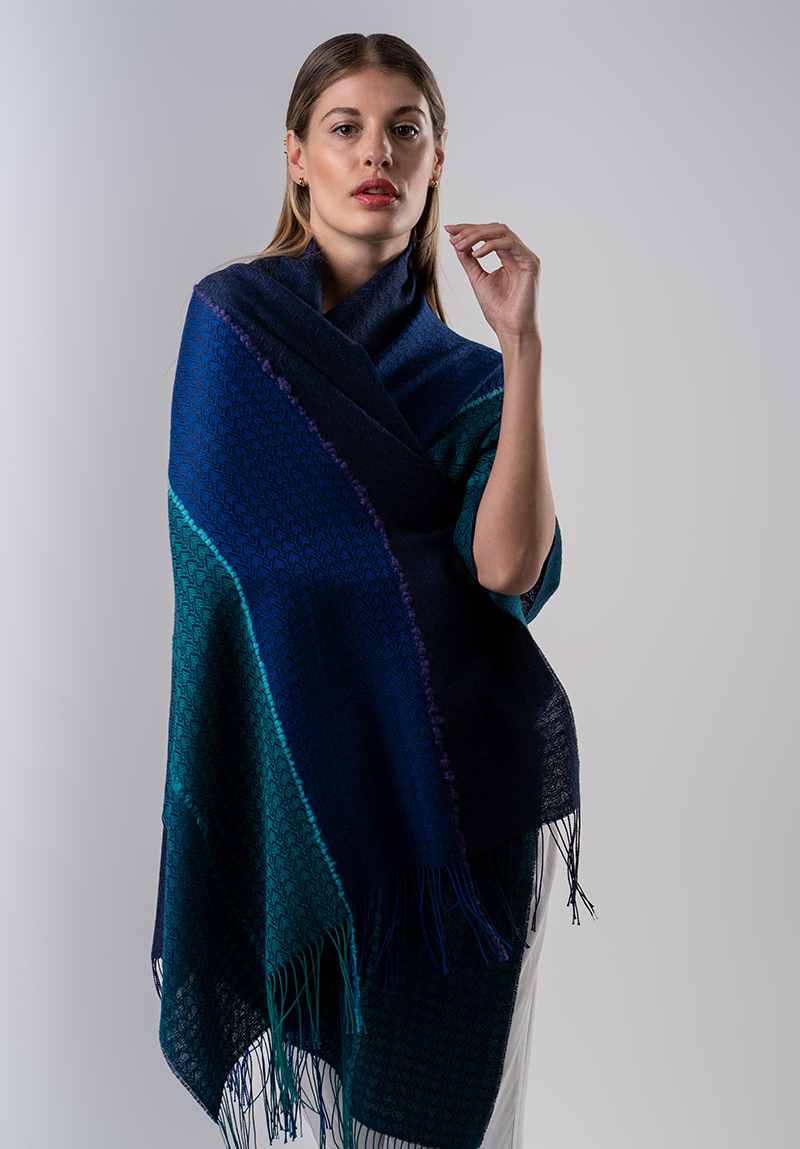 Shawl Léman Blue